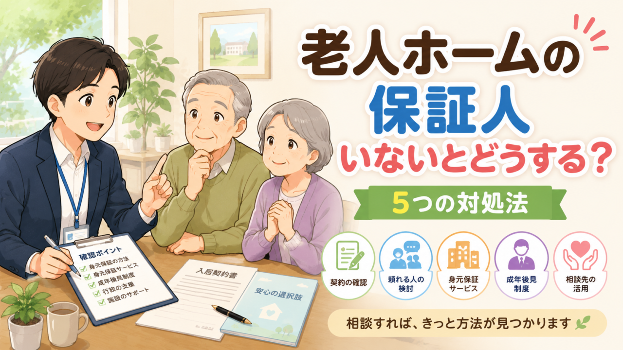 老人ホームの保証人がいないときの対処法と身元保証