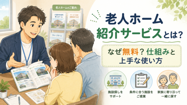 老人ホーム紹介サービスの無料の仕組みと上手な使い方を説明する元入居相談員