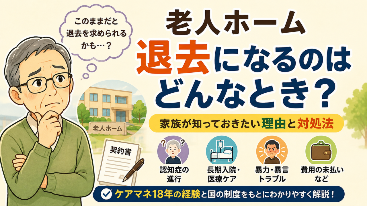 老人ホームの退去理由と退去を求められたときの対処法