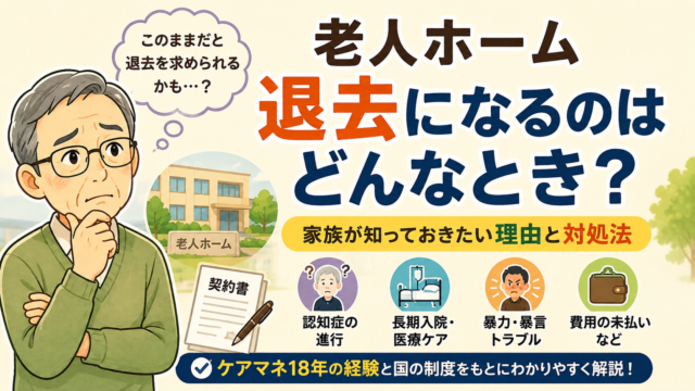 老人ホームの退去理由と退去を求められたときの対処法