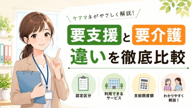 要支援と要介護の違いと7段階の目安を解説する画像