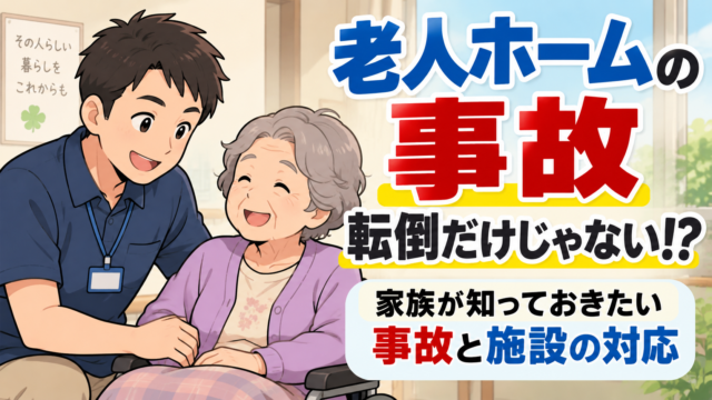 老人ホームで起こる事故と家族が知っておきたい施設の対応