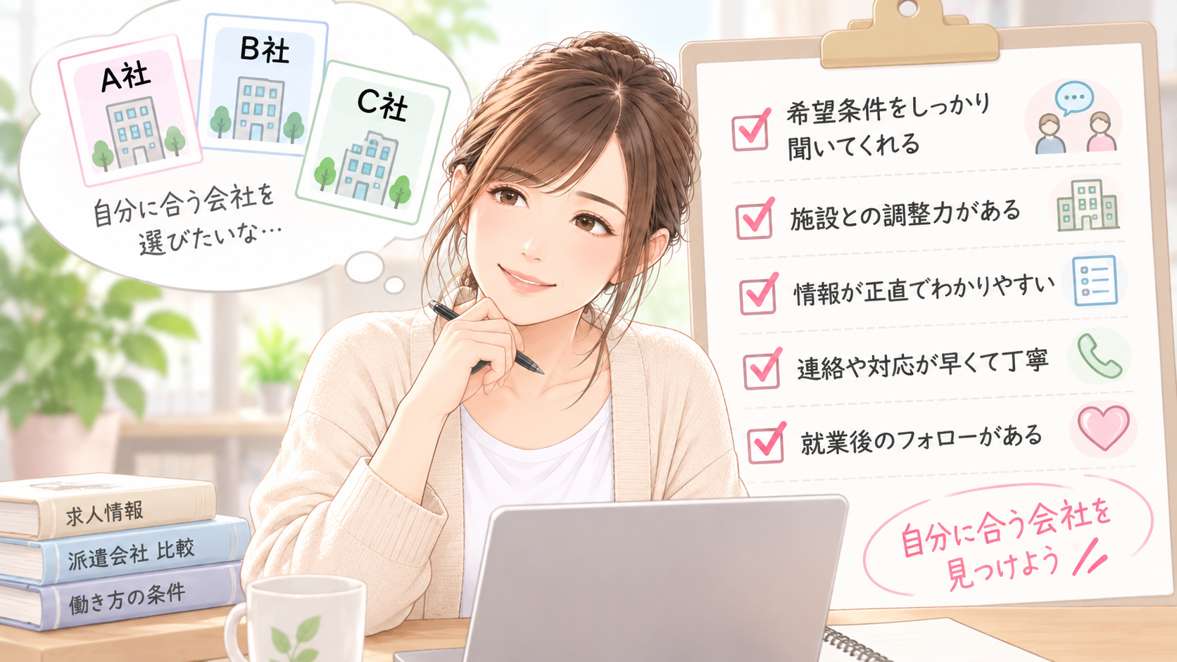自分に合う介護派遣会社を比較して選ぶ介護職